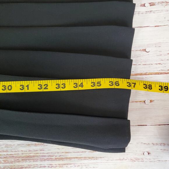 Laundry by Shelli Segal Black Fairy Goth Dress 14 Velvet Top Rayon Pleated Skirt - Picture 12 of 14